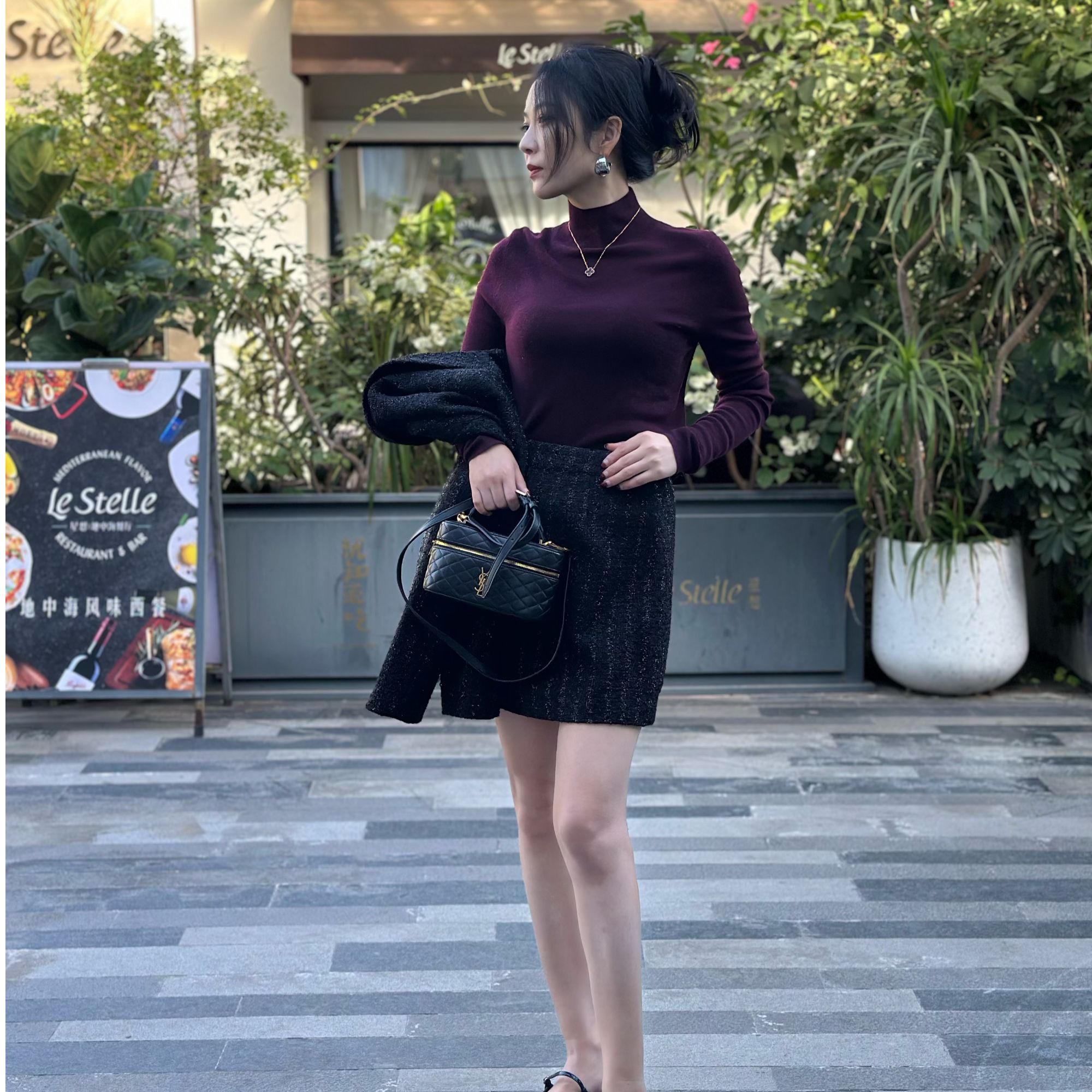 柒汐2024春秋冬新款时尚百搭美丽诺羊毛打底衫