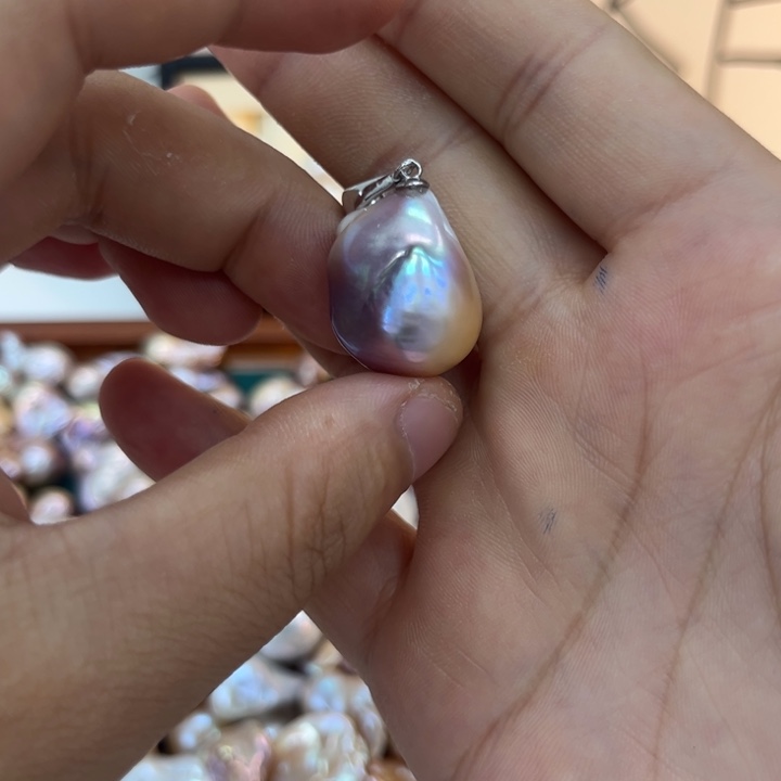 淡水珍珠颈饰银S925镶嵌