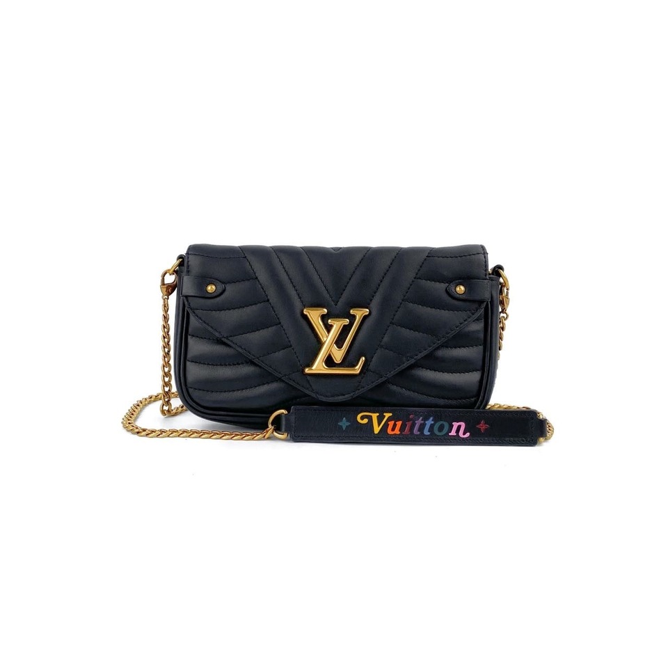 99新 LouisVuitton/路易威登 NEWWAVE手袋黑色彩虹手柄手提/98新