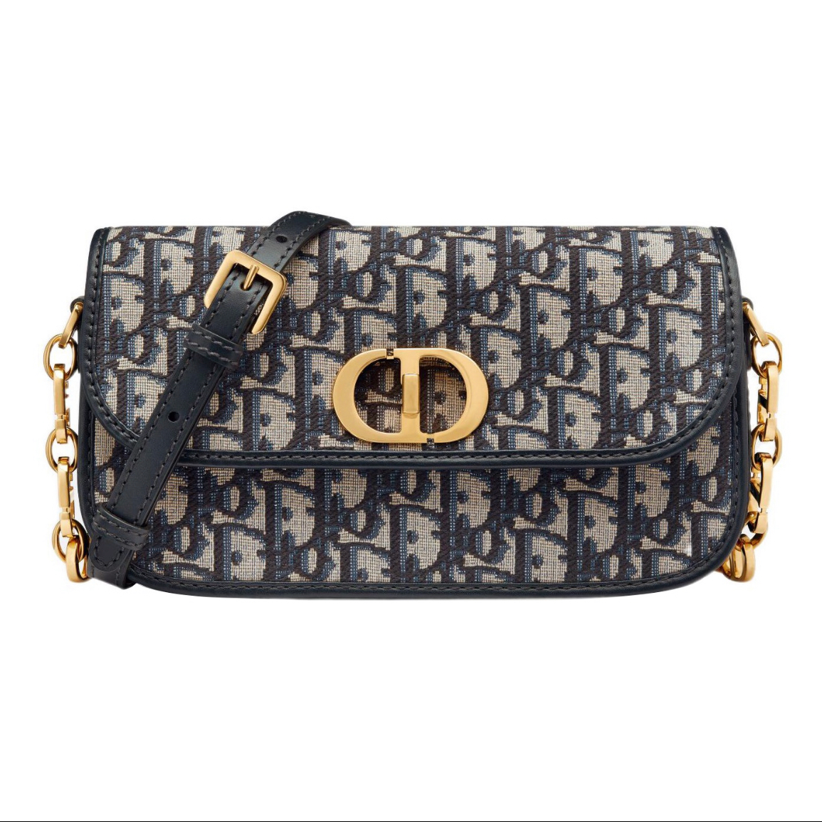 99新 DIOR/迪奥  CD扣环翻盖开合blique印花 织物单肩斜挎包