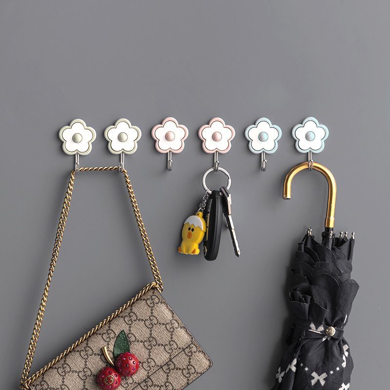 A梅花加强力粘钩厨房承重粘胶挂钩门后免打孔挂勾墙壁墙面小不黏