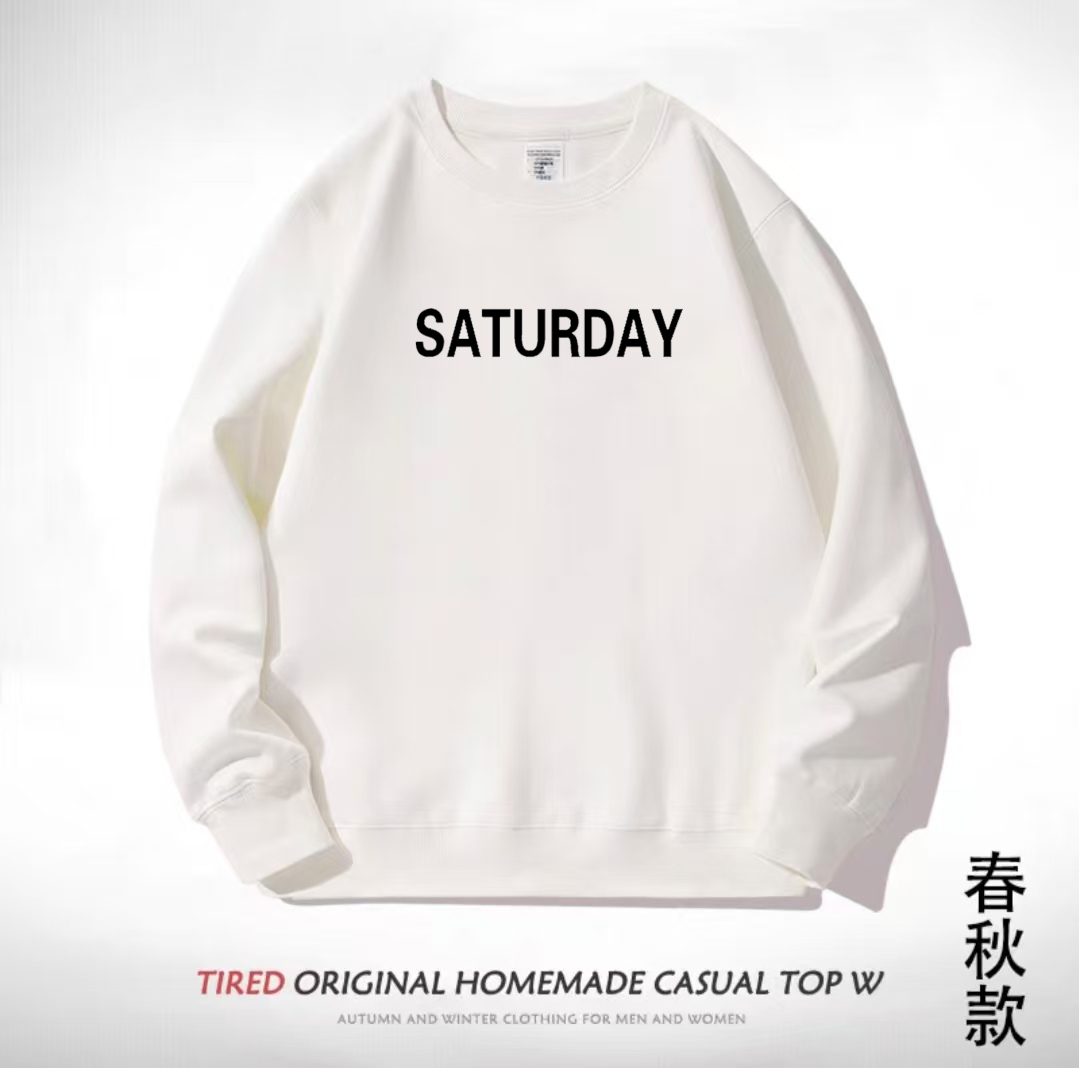 【SAURD字母】圆领重磅卫衣高级感潮流美式秋冬情侣百搭印花时尚ins