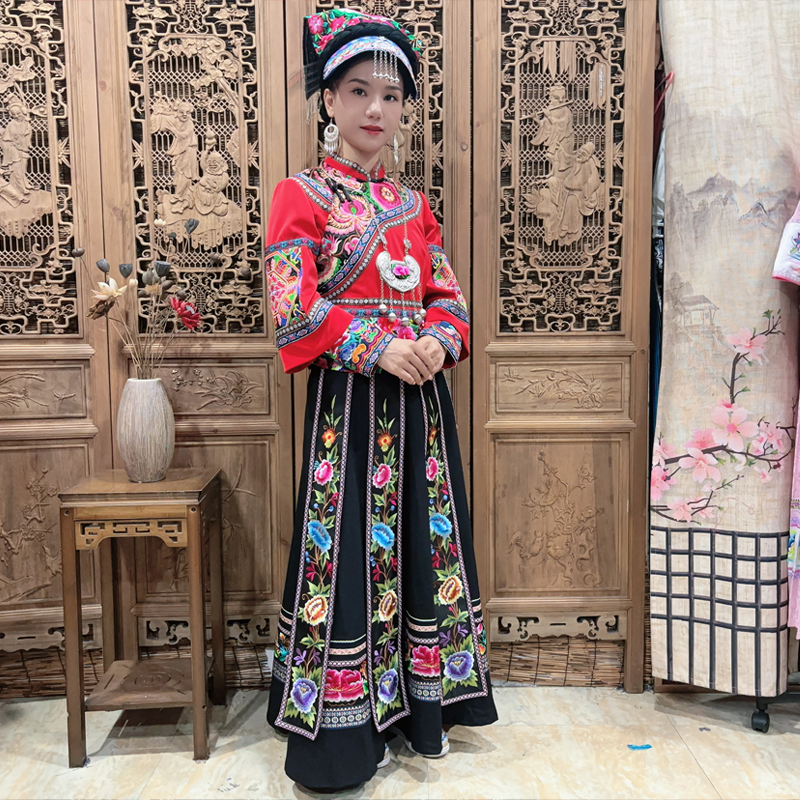 新款土家族民族服装少数民族日常套装民族风服饰