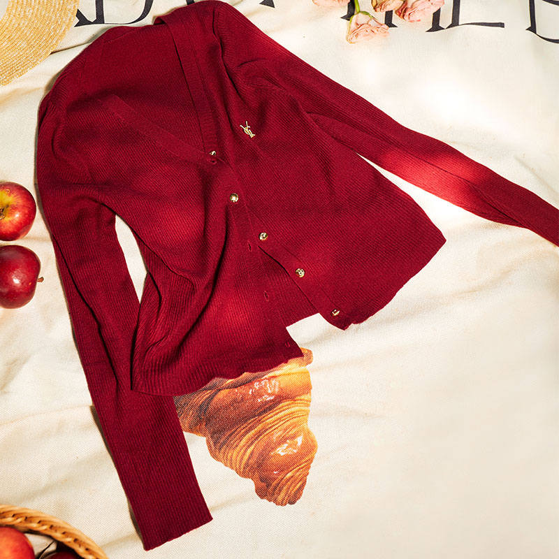 秋冬百搭红色长袖毛冬季时尚韩版加厚针织开衫修身显瘦女上衣8395