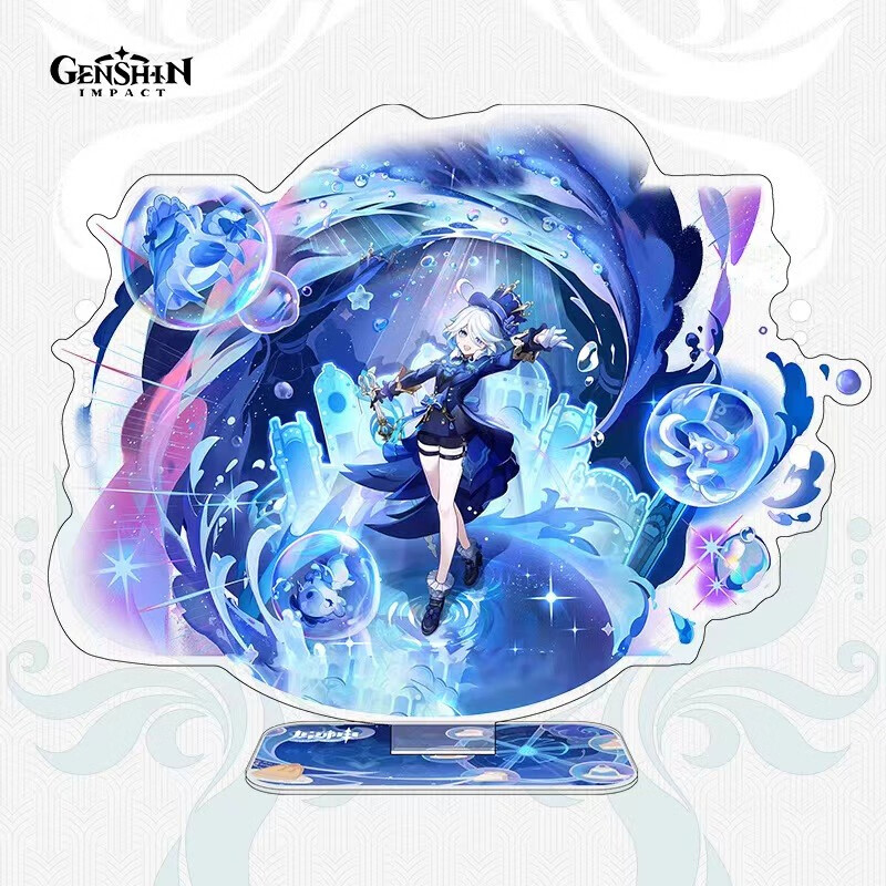 原神游戏枫丹系列水神芙宁娜周边芙卡洛斯立牌挂件镭射票徽章吧唧