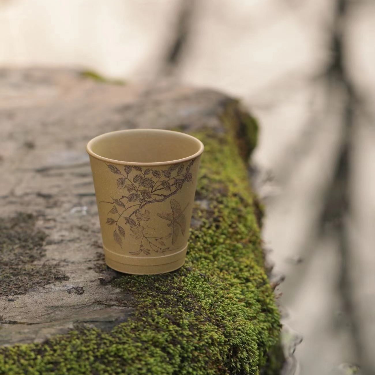 入云堂查越(炻戉)刻绘可乐主人杯 原矿段泥 (刻绘画面直播间为准)