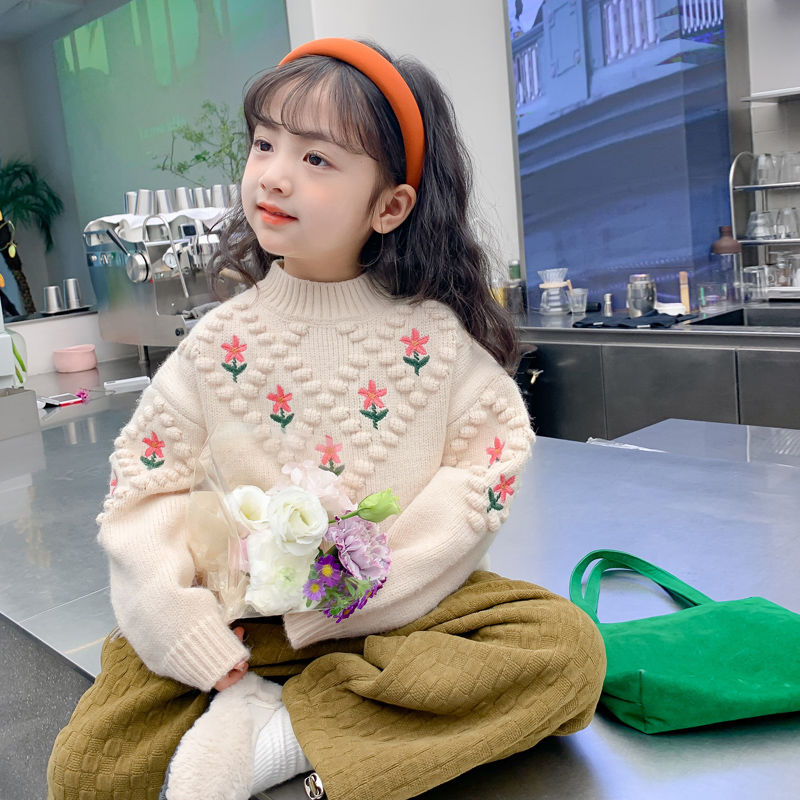 【小扬哥精选】女童毛衣2023新款冬装宝宝套头加厚线衣秋冬季儿童