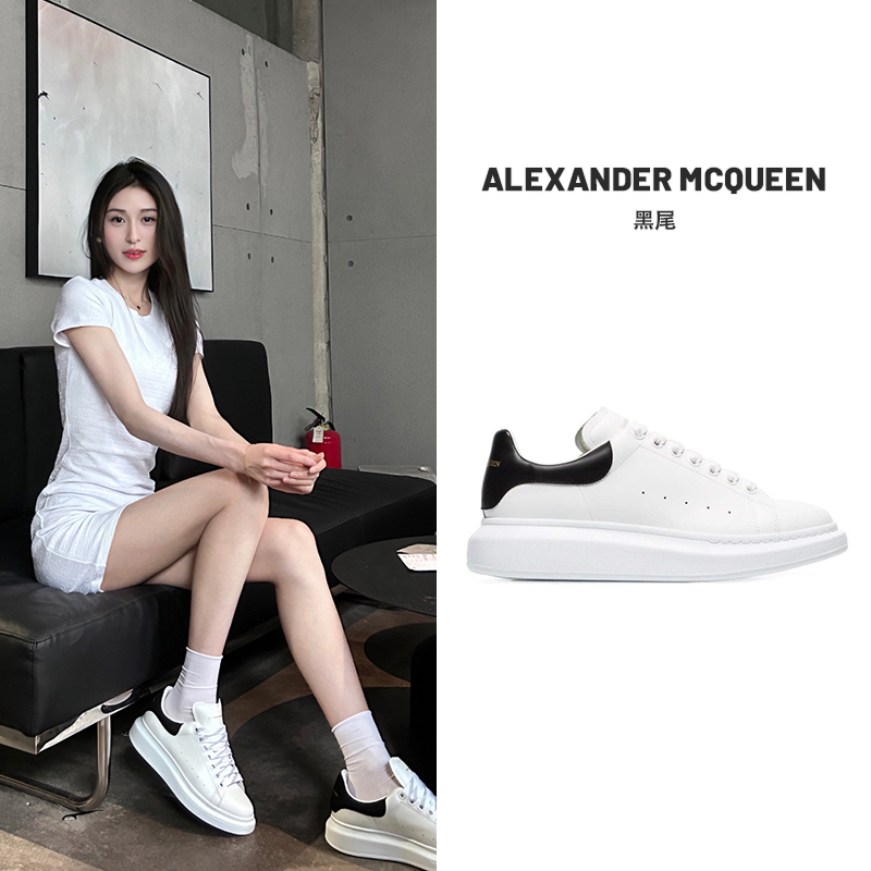 全新未使用 Alexander McQueen/亚历山大·麦昆 Q现货百搭黑尾鞋