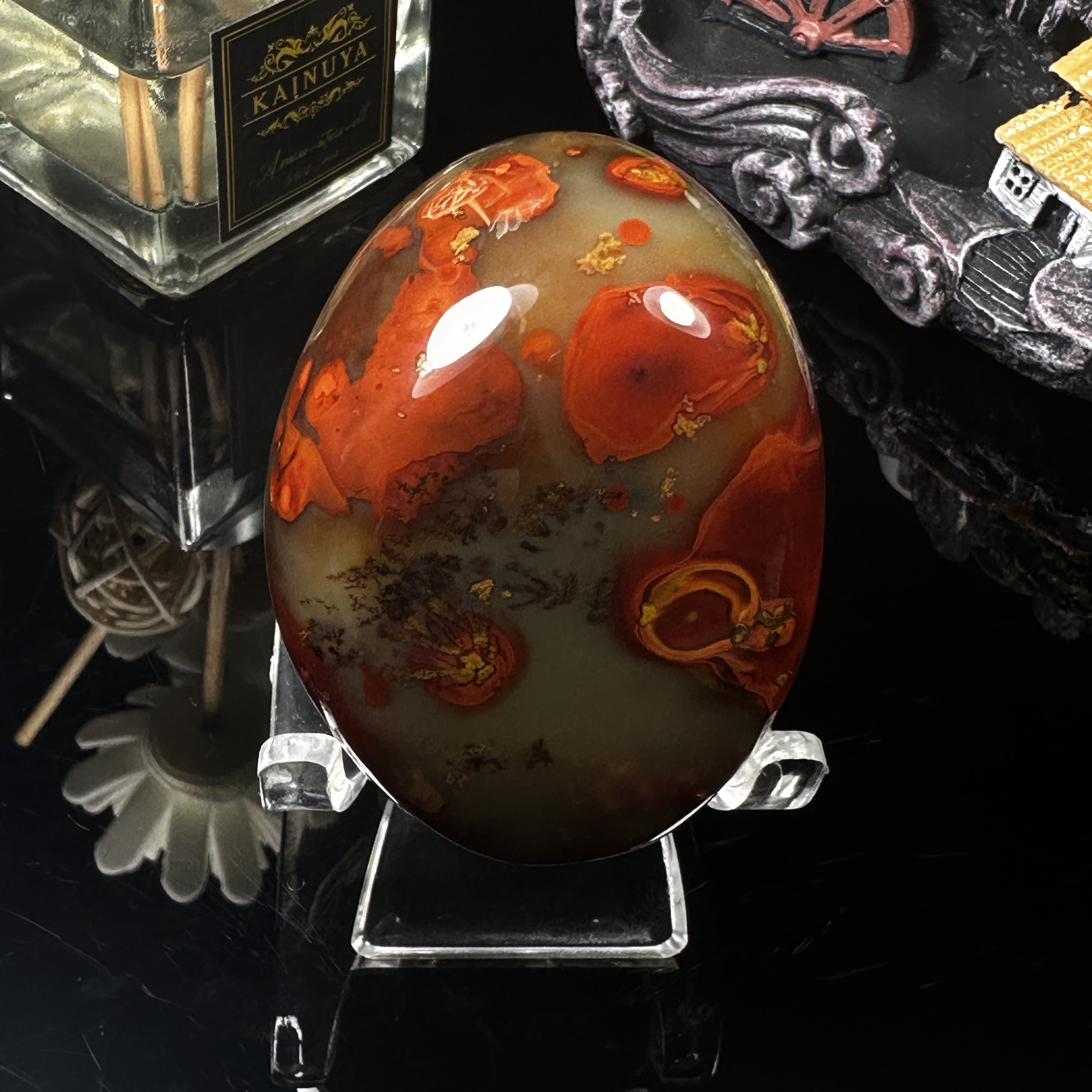 无品牌纯天然宣化战国红玛瑙玉石冻肉红俏色精品手把件摆件收藏款