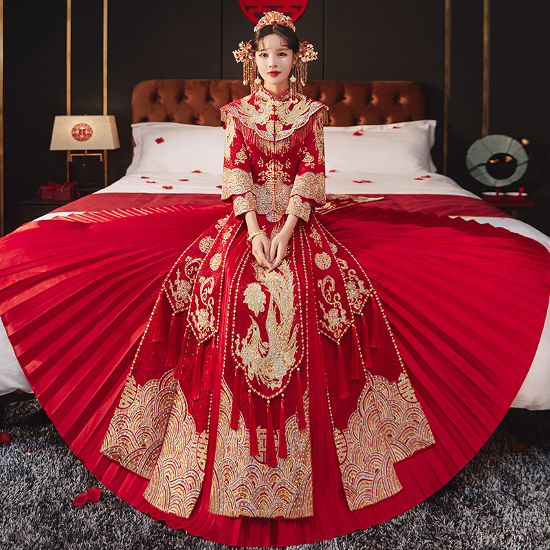 秀禾服大码夏季2025新款中式结婚礼服婚纱敬酒服小个子婚服女显瘦