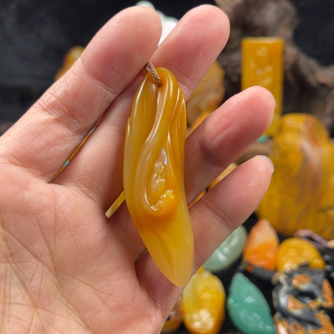 【闪购商品】石英质玉挂件未镶嵌一**我
