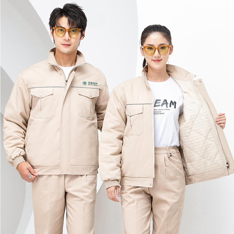 冬季加厚纯棉工作服棉服耐磨防寒保暖劳国电网电焊船厂劳保棉袄