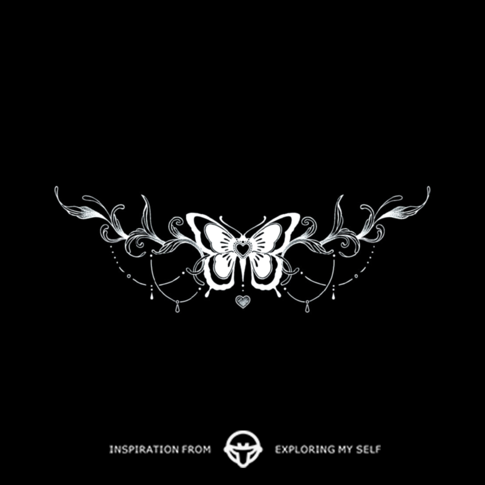 再变 藤蔓蝶草本纹身贴纸防水持久逼真女款甜美酷辣卡通高级R326