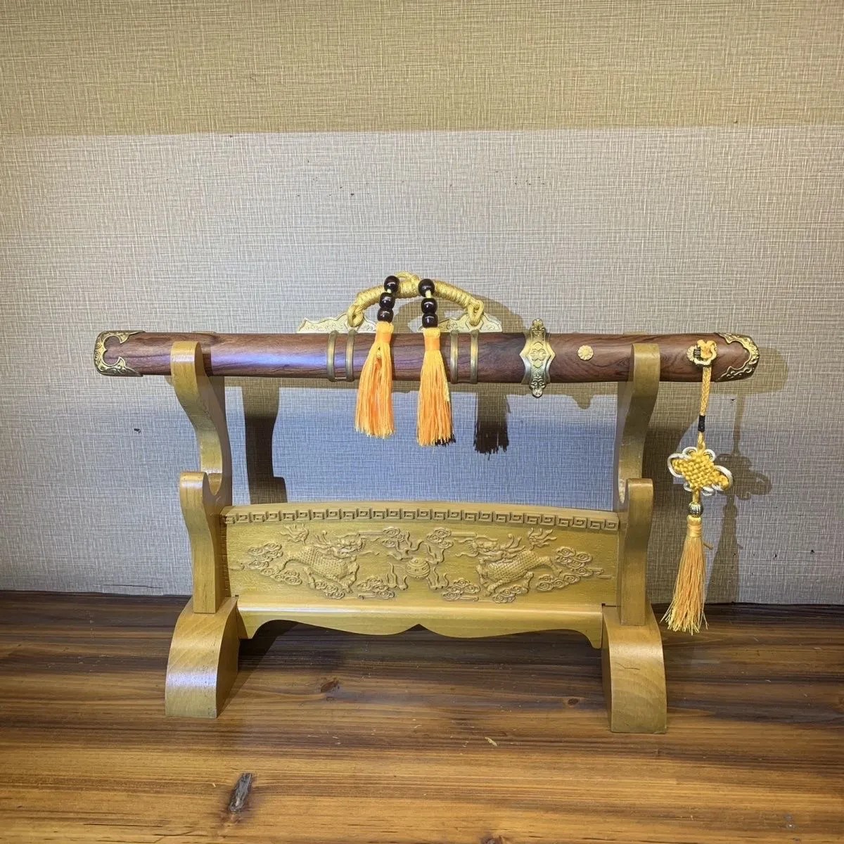 【短唐剑】龙泉锻打一体正品花纹钢收藏小短剑冷兵器摆件未开刃