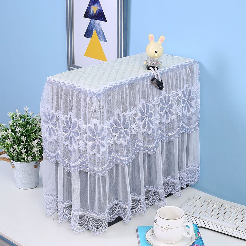 蕾丝电脑主机防尘罩现代简约全包围透气散热盖布定做新款主机罩套