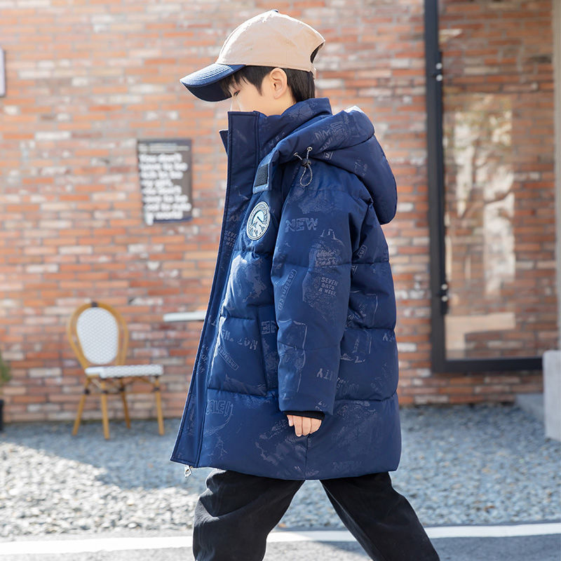 新品巴拉巴拉巴拉儿童羽绒服男童新款洋气冬季中大童长款加厚男孩