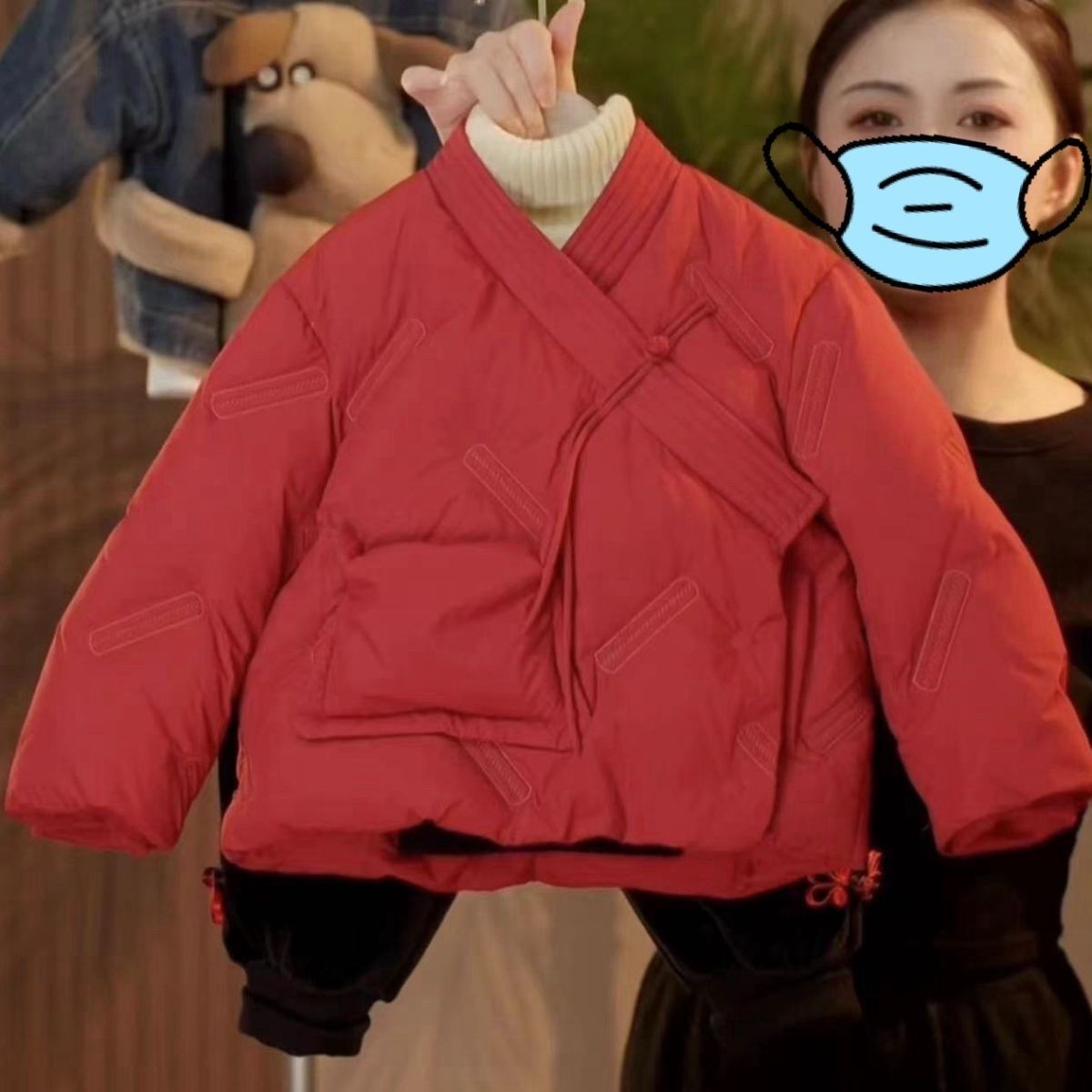 新品巴拉巴拉儿童衣新中式拜年服宽松保暖外套男童女童盘扣中国风