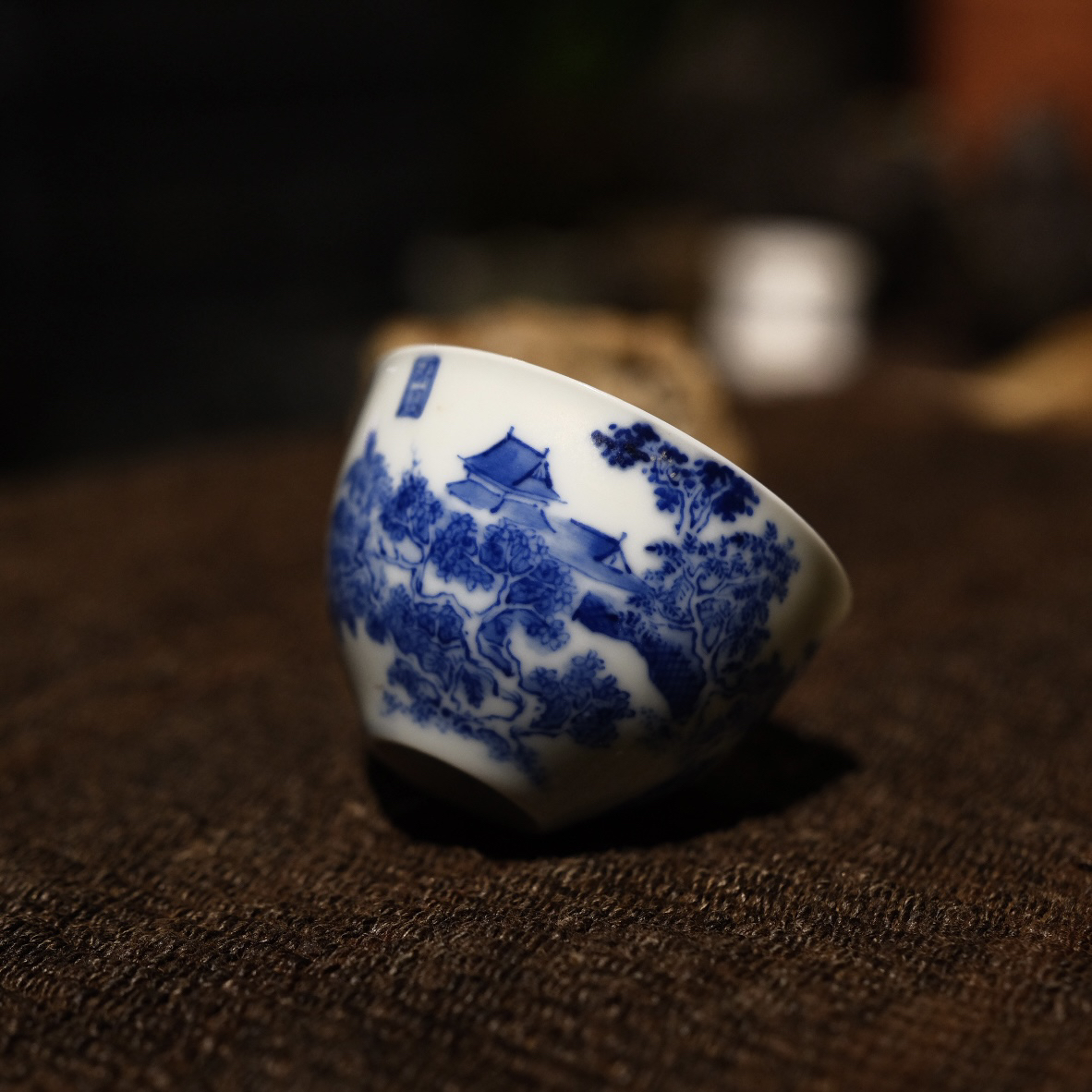 原创孤品青花主人杯50ml