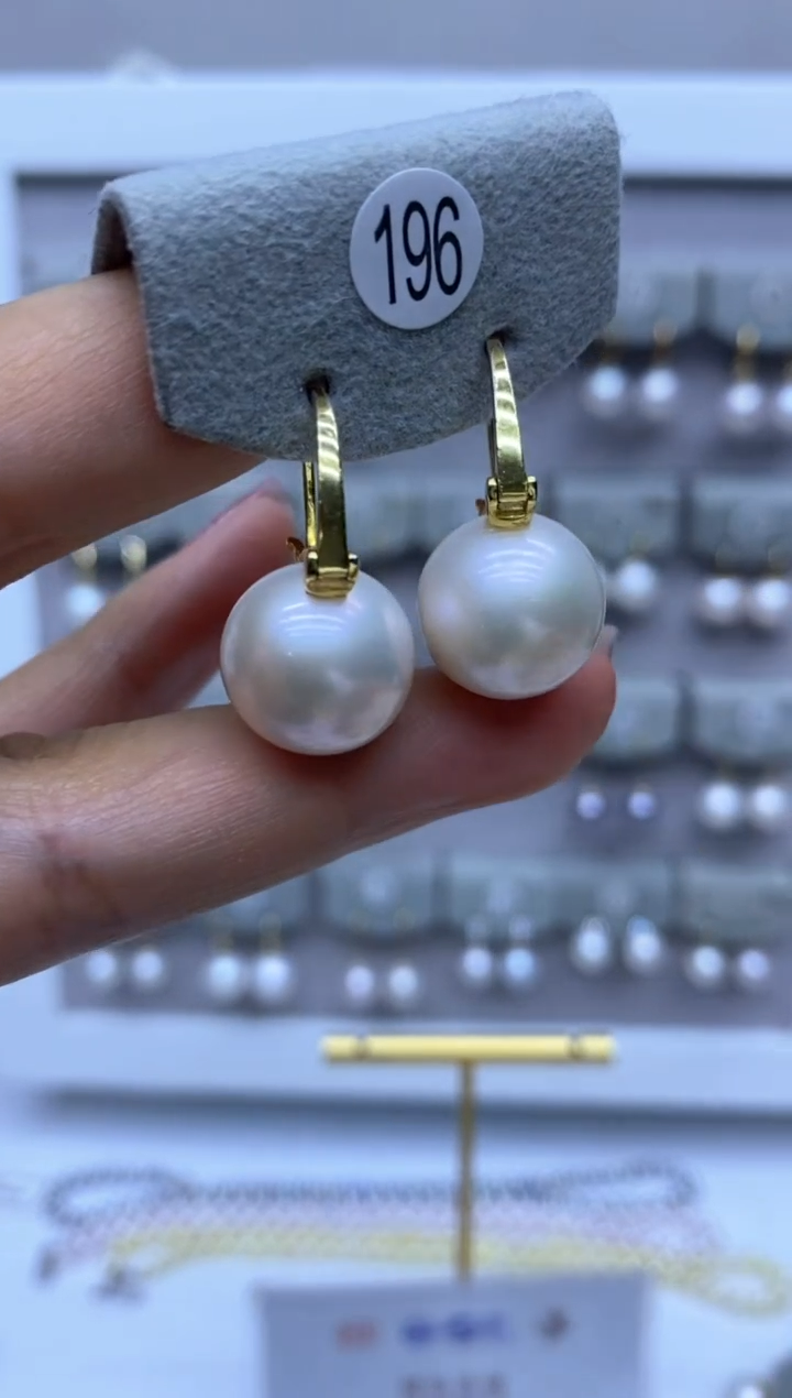 【闪购商品】淡水珍珠耳饰银S925镶嵌196