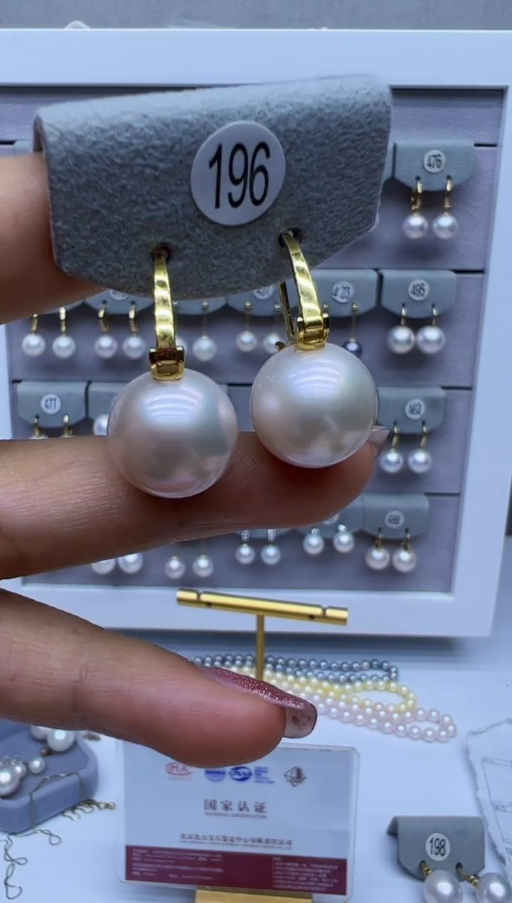 【闪购商品】淡水珍珠耳饰银S925镶嵌196