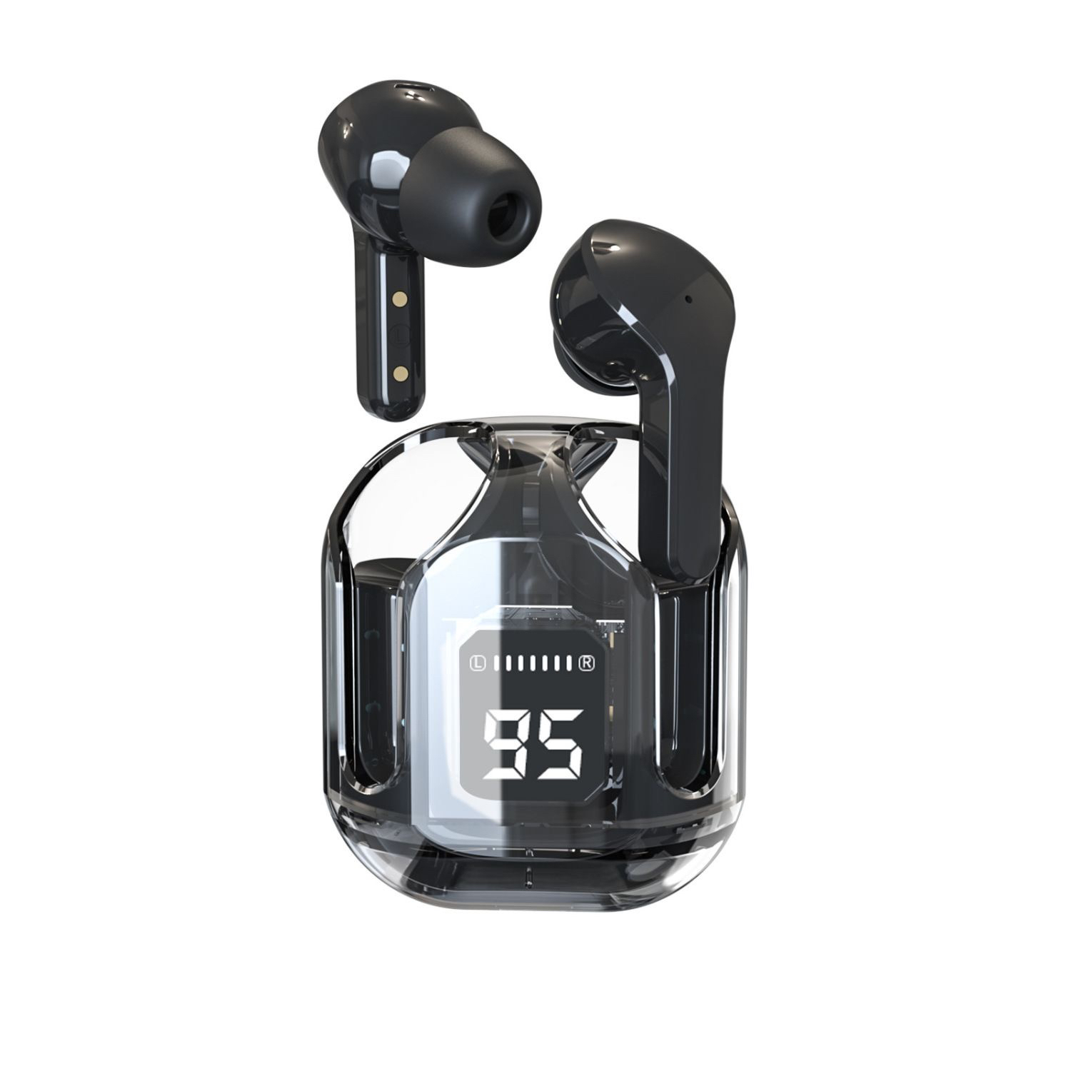 新款蓝牙耳机入耳式透明机框降噪