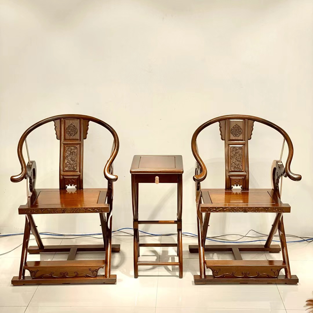 堂哥唯唯推荐-头把交椅 实木中式尺寸:73*68*105坐深42.5座高51.5