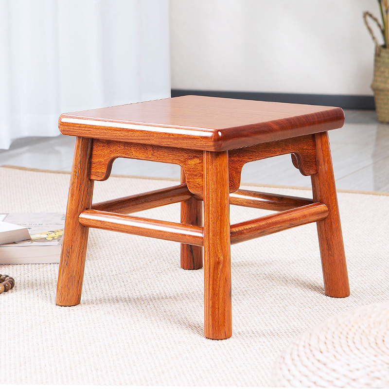 缅花紫光檀王世襄款复刻富贵凳方凳榫卯结构全独板小方凳