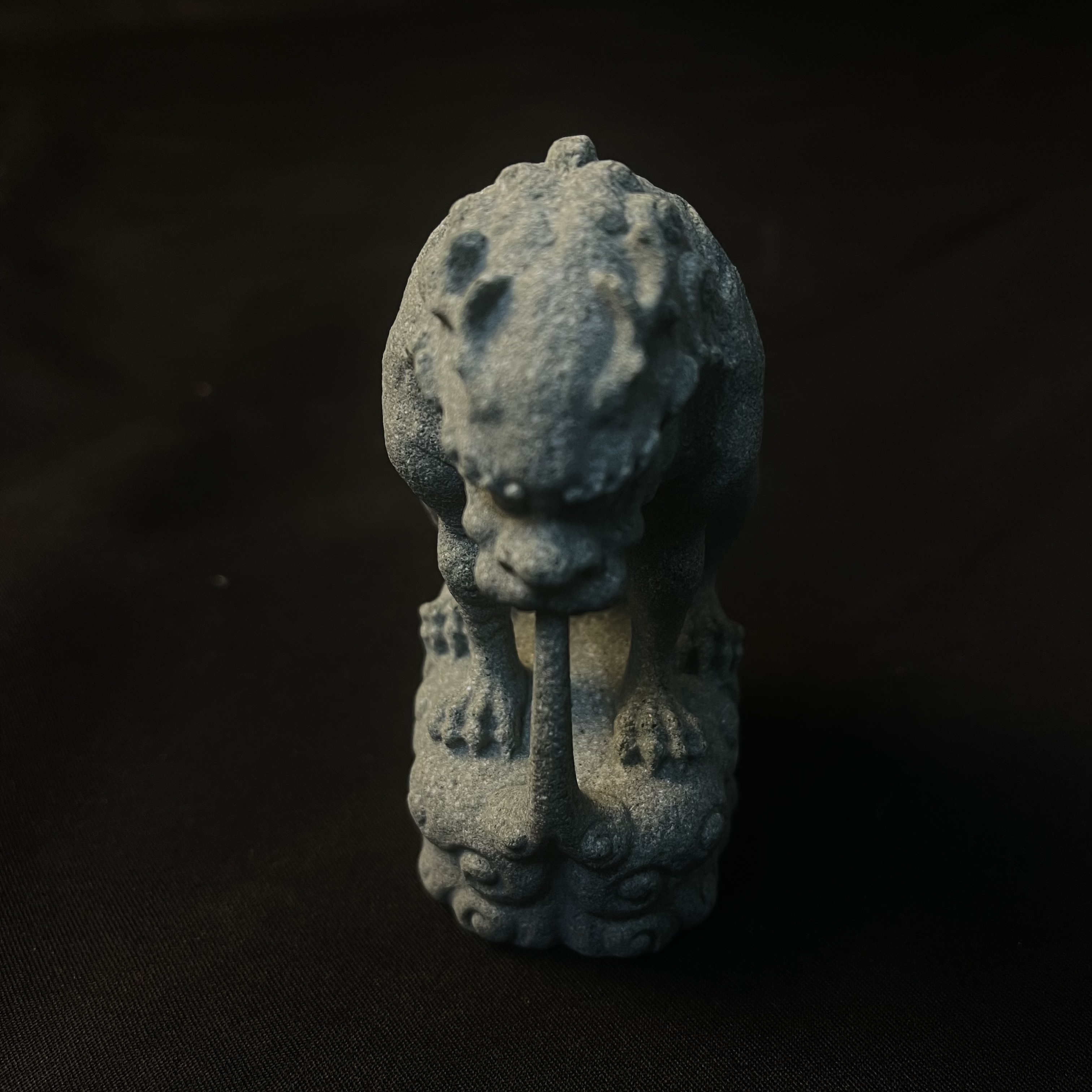 站立吸水兽鱼缸石雕造景茶宠摆件新中式家居摆件装饰品摆件石头