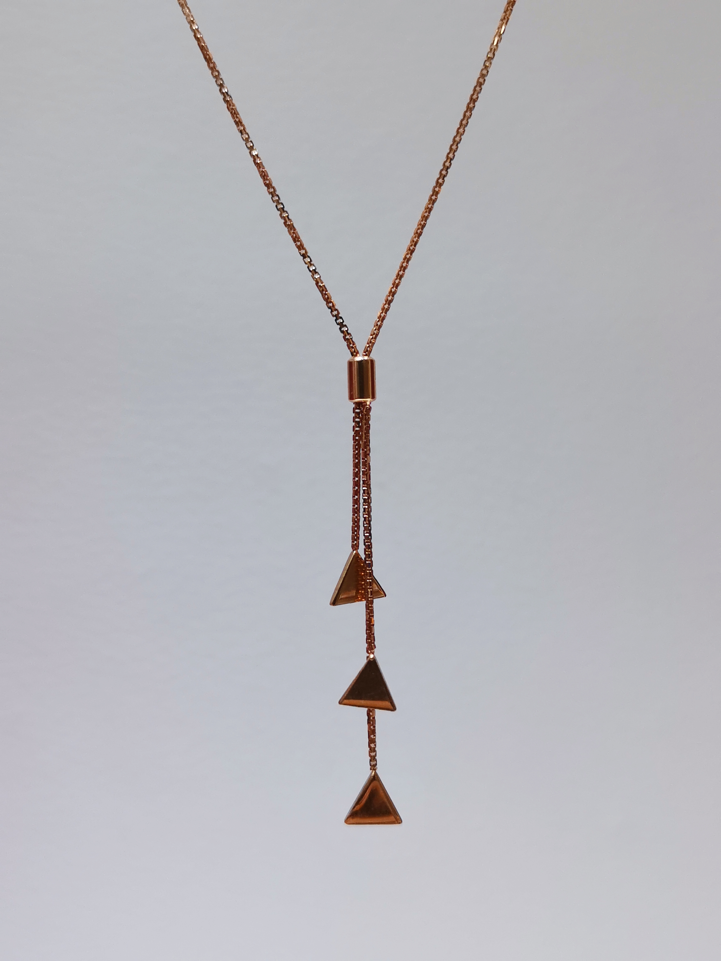 18K金玫瑰金套链气质时尚百搭长款精致中古坠链灵动精美玫瑰金色