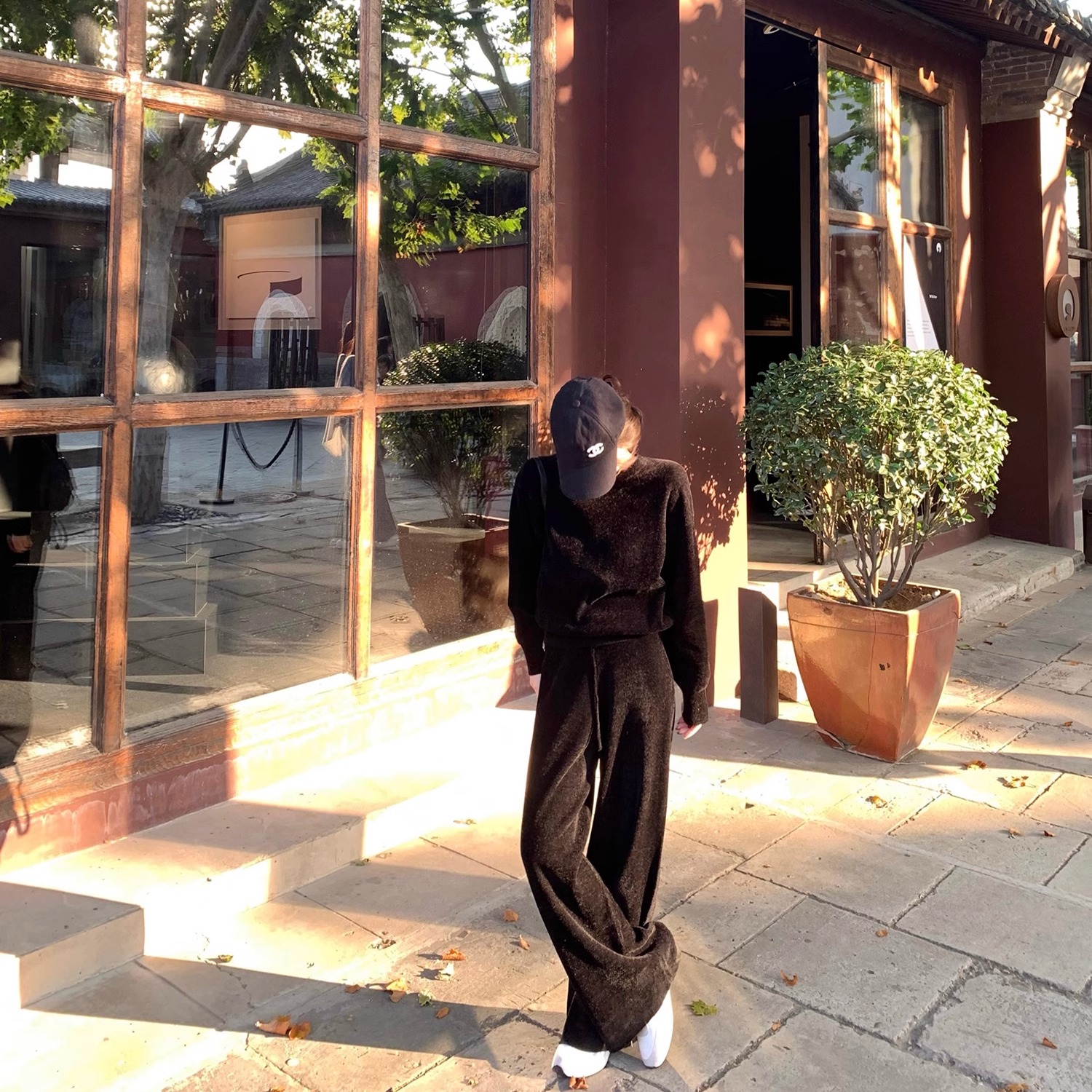 “Noble都市新贵”双面织贵气上衣长裤套装