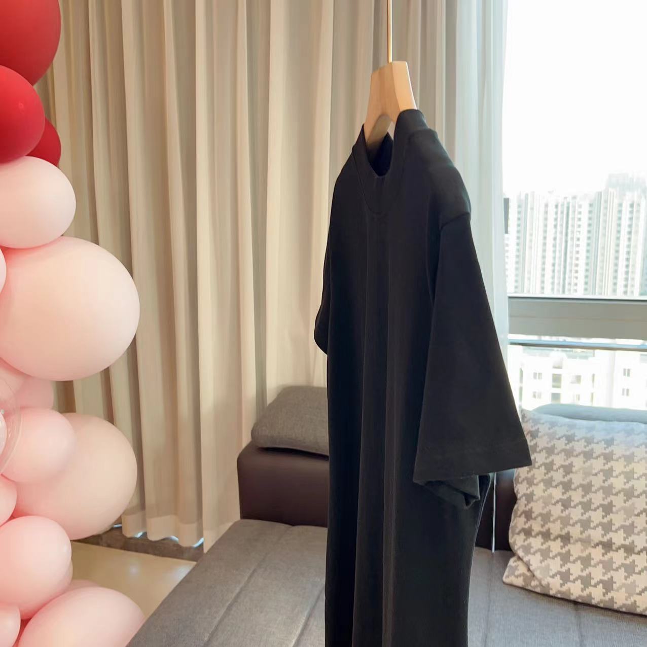 半高领长款连衣裙23-210