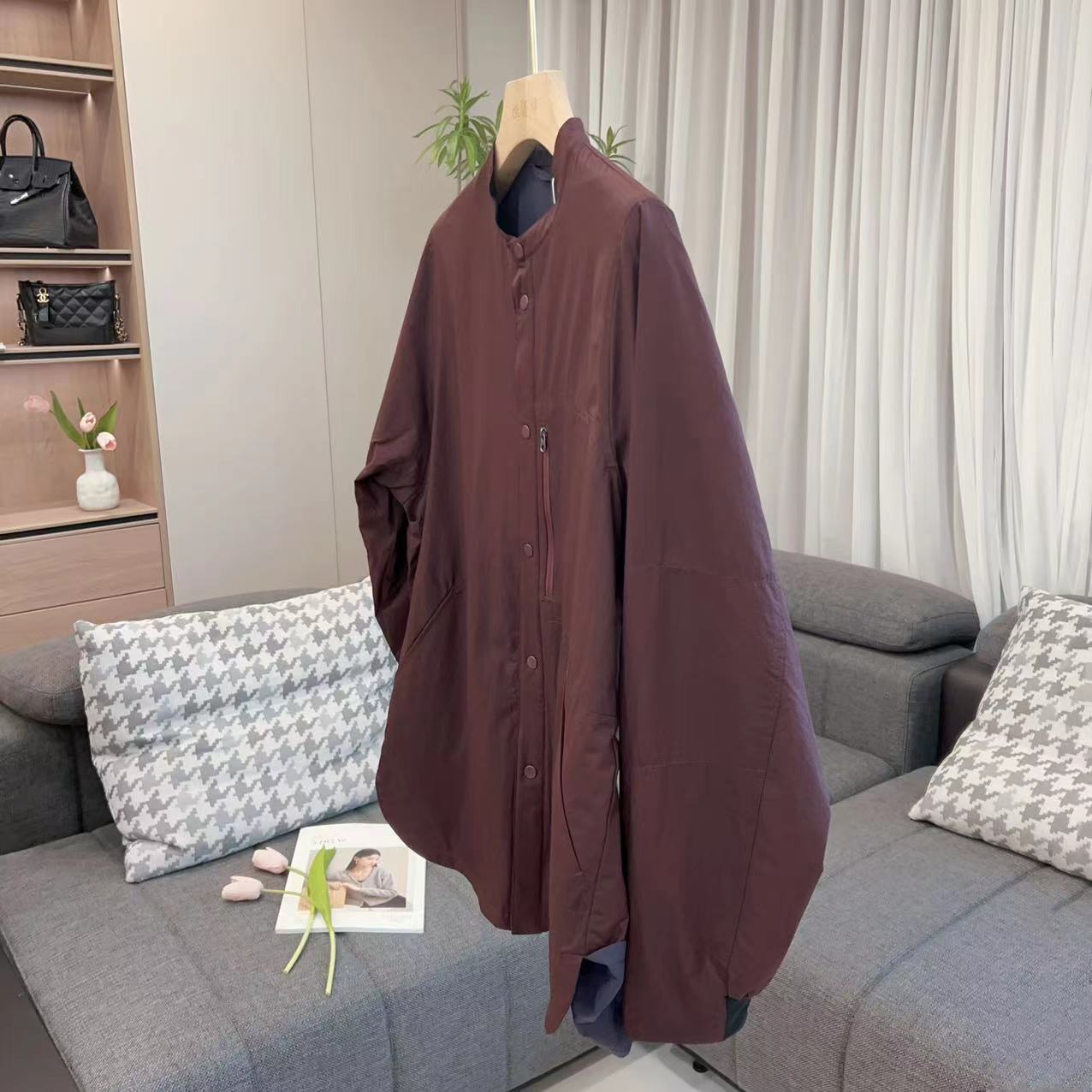 【美姐说】“静美易秋”老钱风两面穿撞色外套2F-208