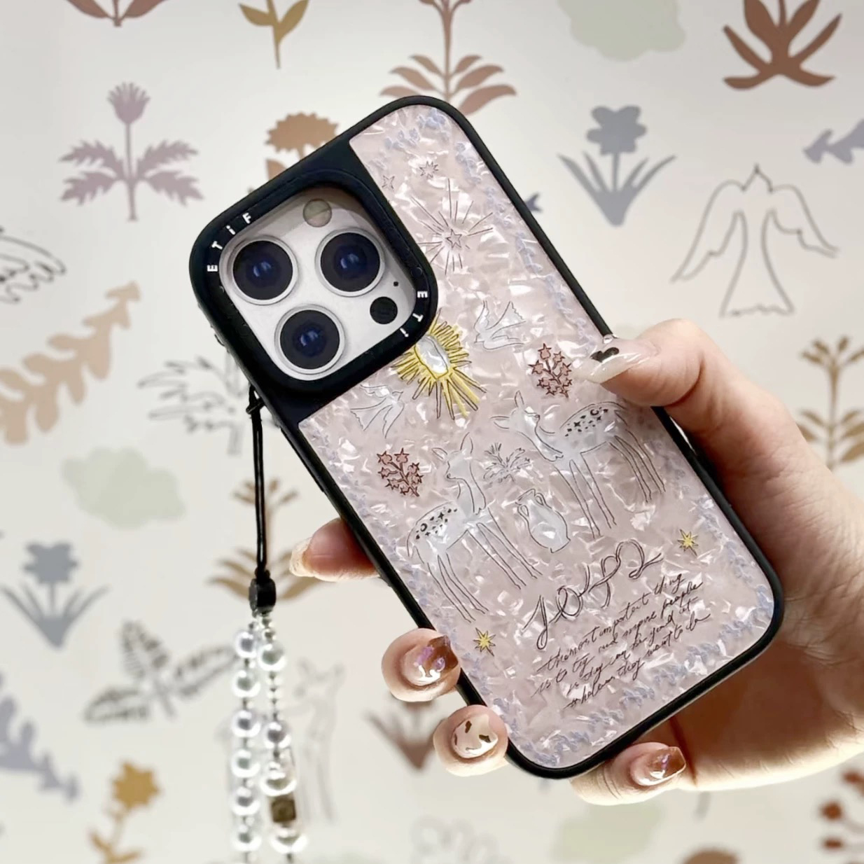 联名欧阳娜娜超高版森林秘境适用苹果16promax手机壳时尚防摔个性