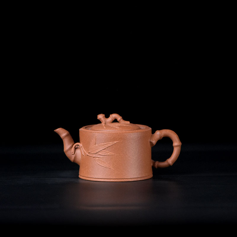 阎记抟砂 竹段壶 一品竹段  贴竹叶 紫砂喝茶壶S3 1027 26