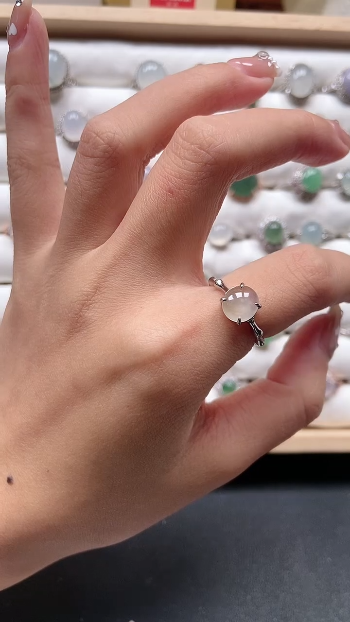 【闪购商品】翡翠戒指银S925镶嵌4444444