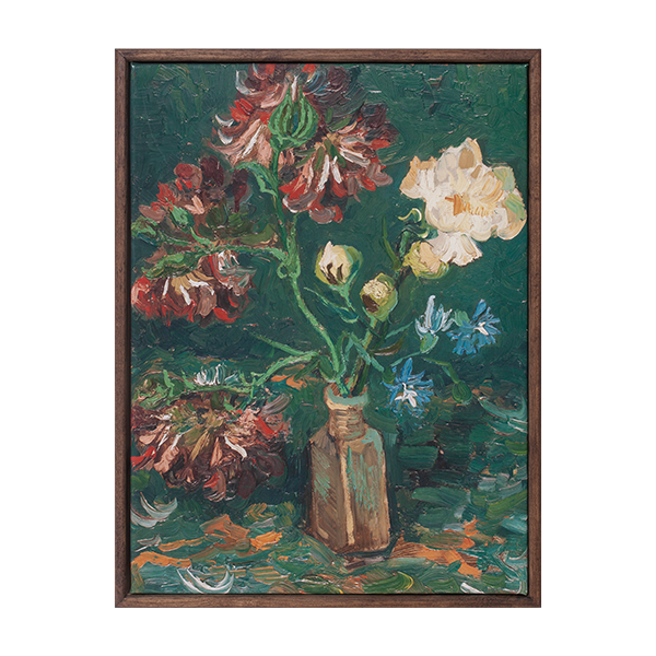 梵高名作博物馆级复刻版画静物花卉现代装饰画家居挂画美式田园风