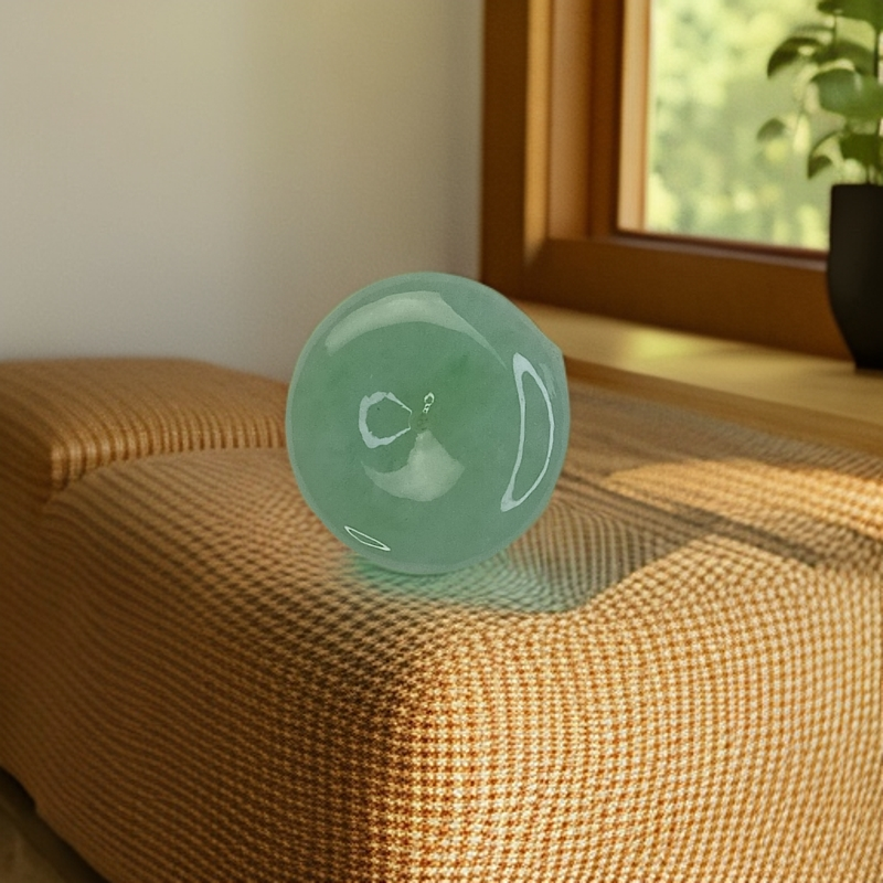 缅料A货翡翠平安扣