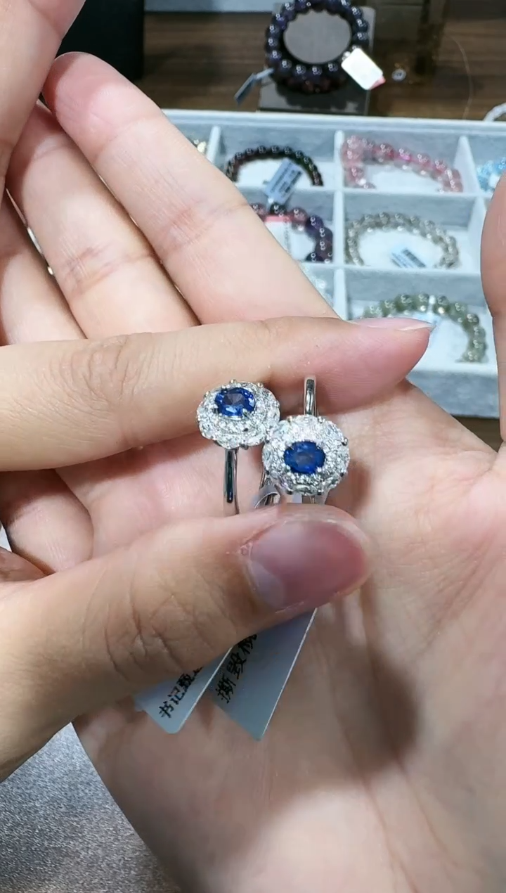 【闪购商品】蓝宝石戒指银S925镶嵌Y1172  多样性发一件