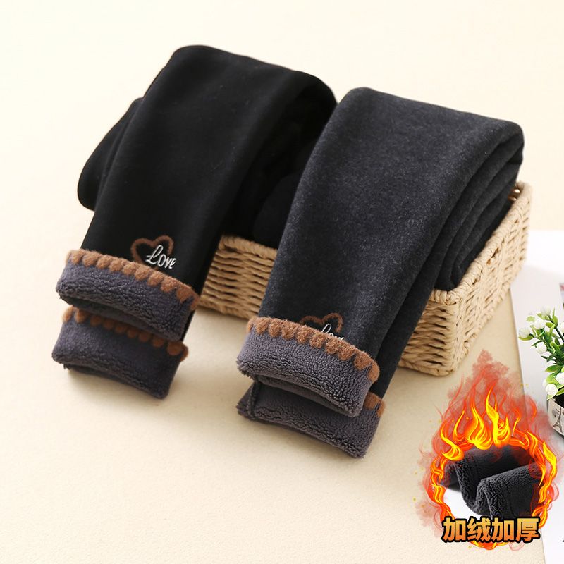 品巴拉巴拉童女童冬加绒加厚打底裤冬款大童一体加厚保暖外穿儿童