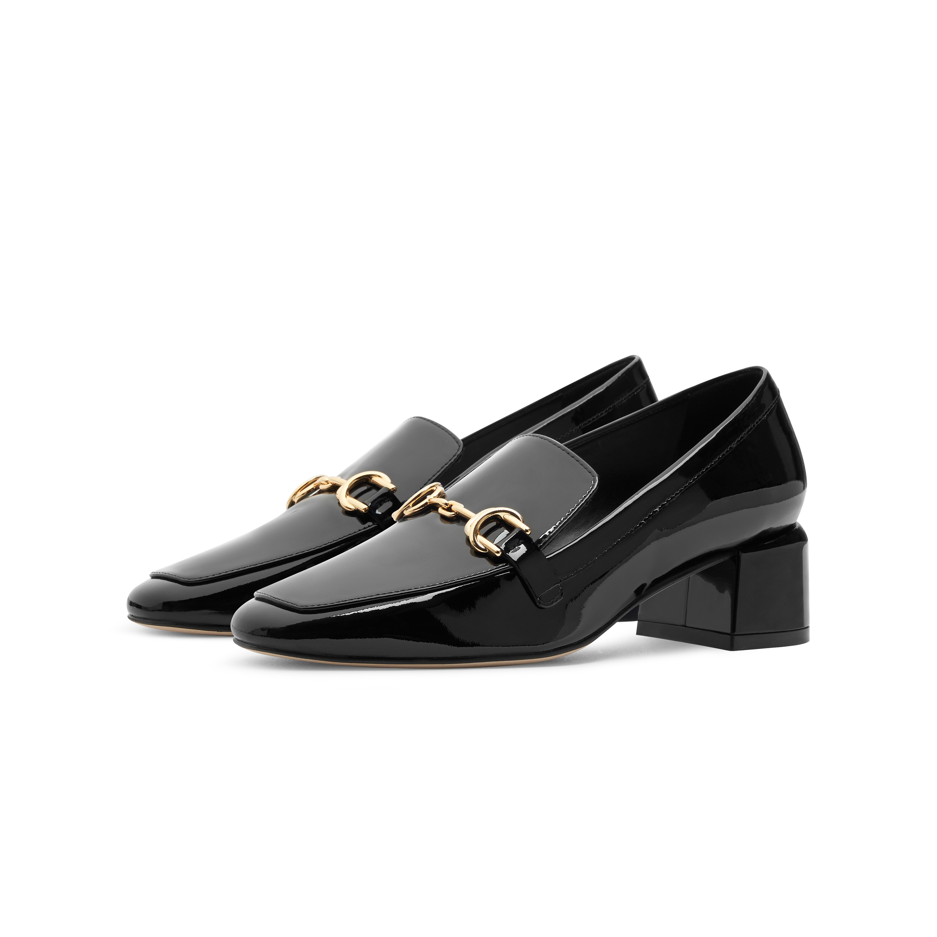 【官方旗舰店】SW OWEN BUCKLE 45 LOAFER黑漆皮乐福鞋