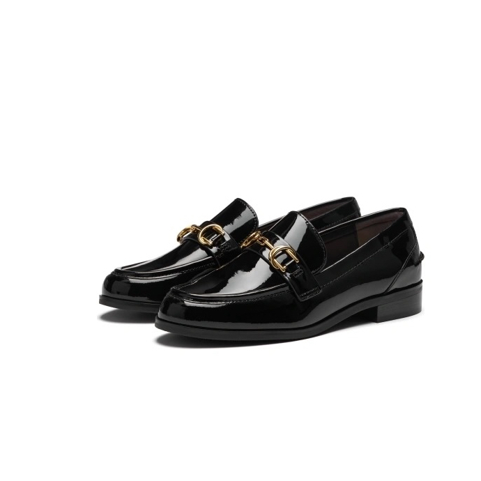 【苏州比斯特】Stuart Weitzman/OWEN BUCKLE LOAFER黑漆皮乐福鞋