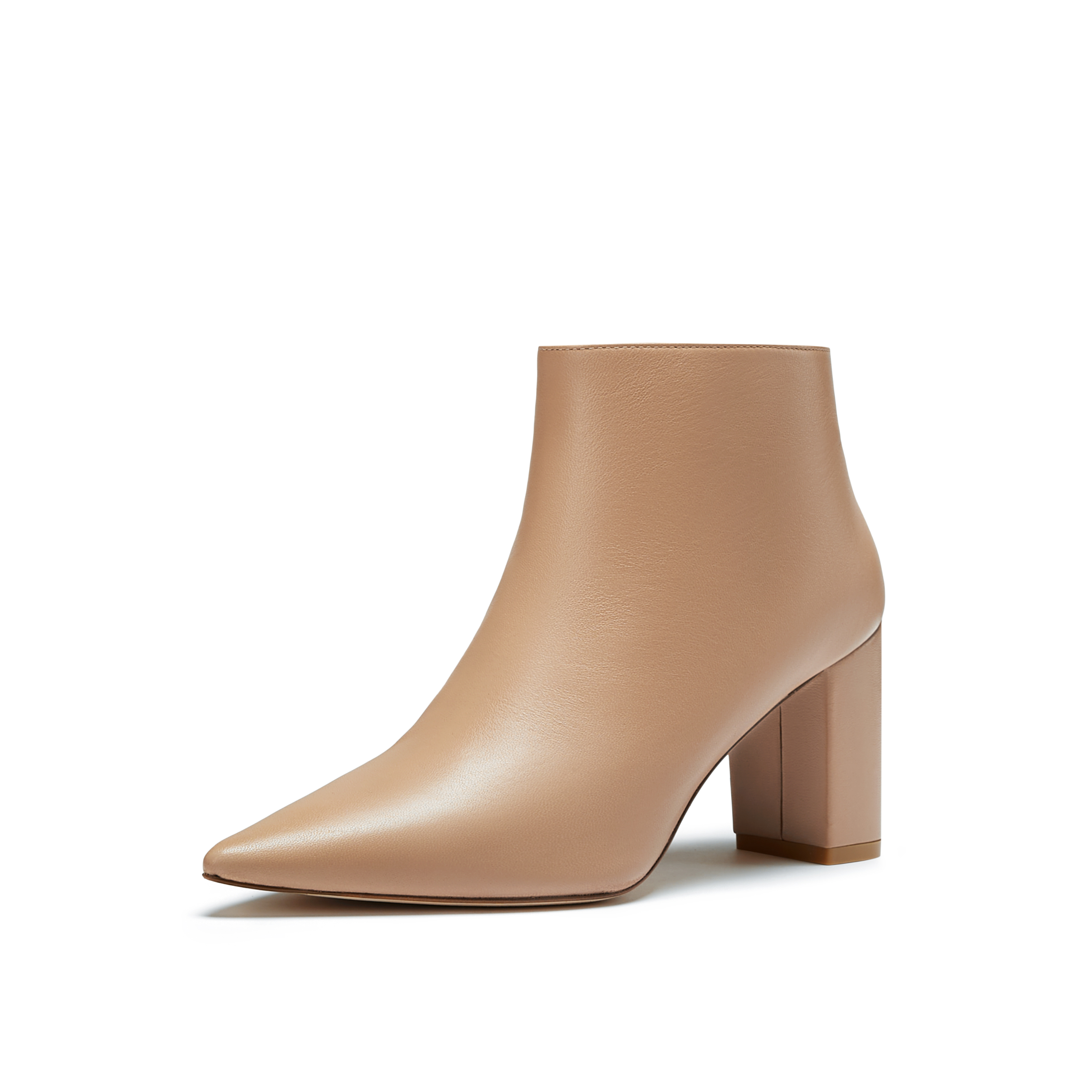 StuartWeitzman【商场同款】SW STUART 75 ZIP BOOTIE 纳帕皮短靴