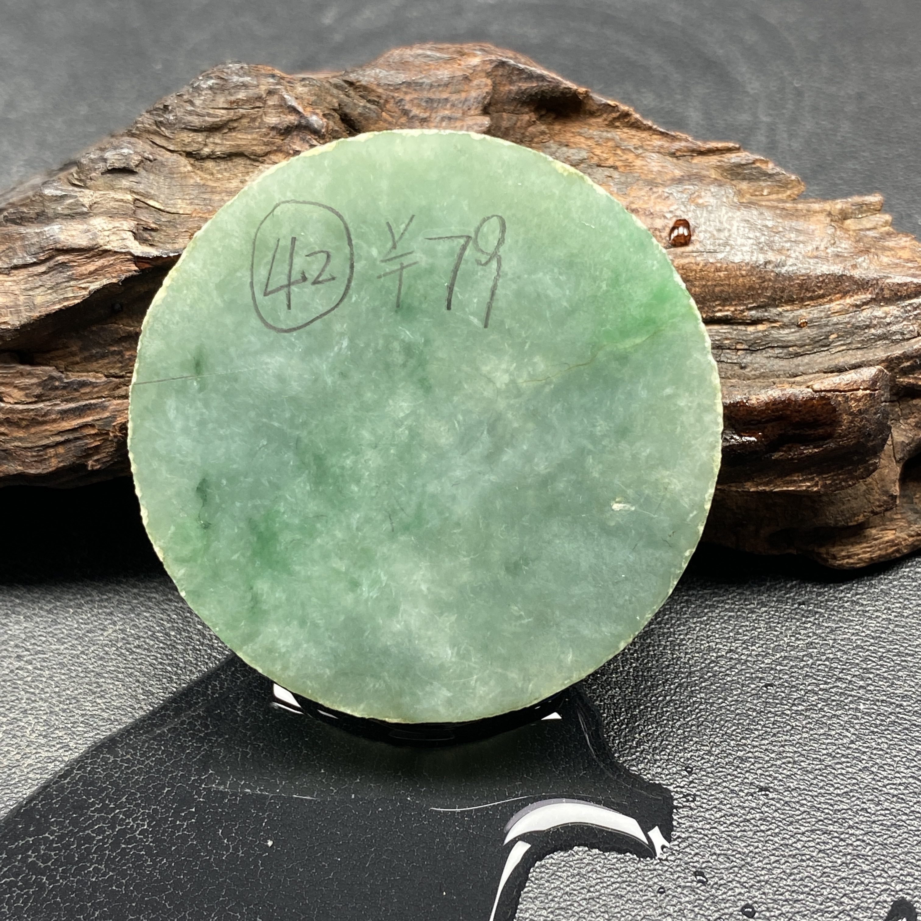 天然a货翡翠镯芯 毛货镯芯摆件把件 缅甸翡翠毛胚镯芯