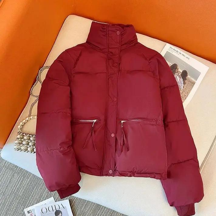 羽绒服新款爆款反季女士女款短款百搭韩版立领小个子加厚面