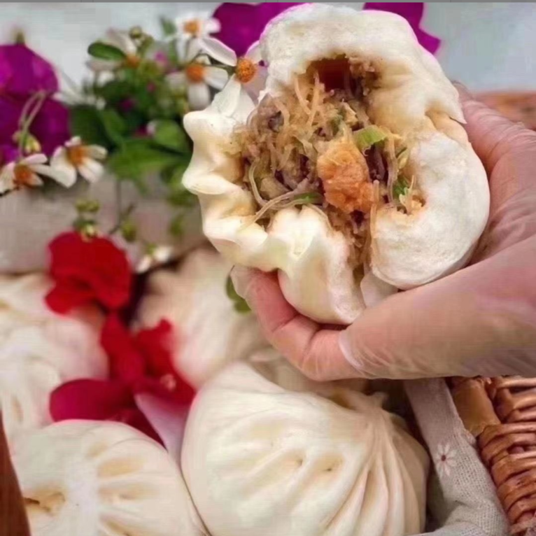 【潮汕纯手工】香辣纯粉丝猪肉包（不加蛋不加香菜）一包500g 到手4个