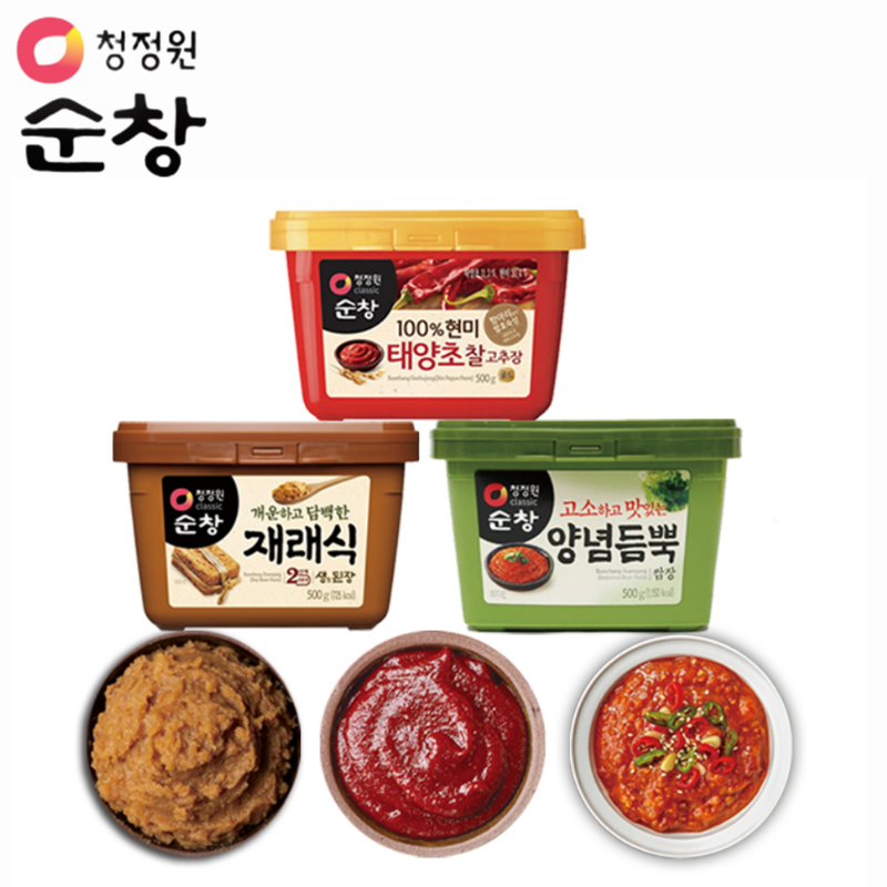 【律哥推荐】韩国进口清净园大酱 包饭酱  (金)辣椒酱500g 韩式传统