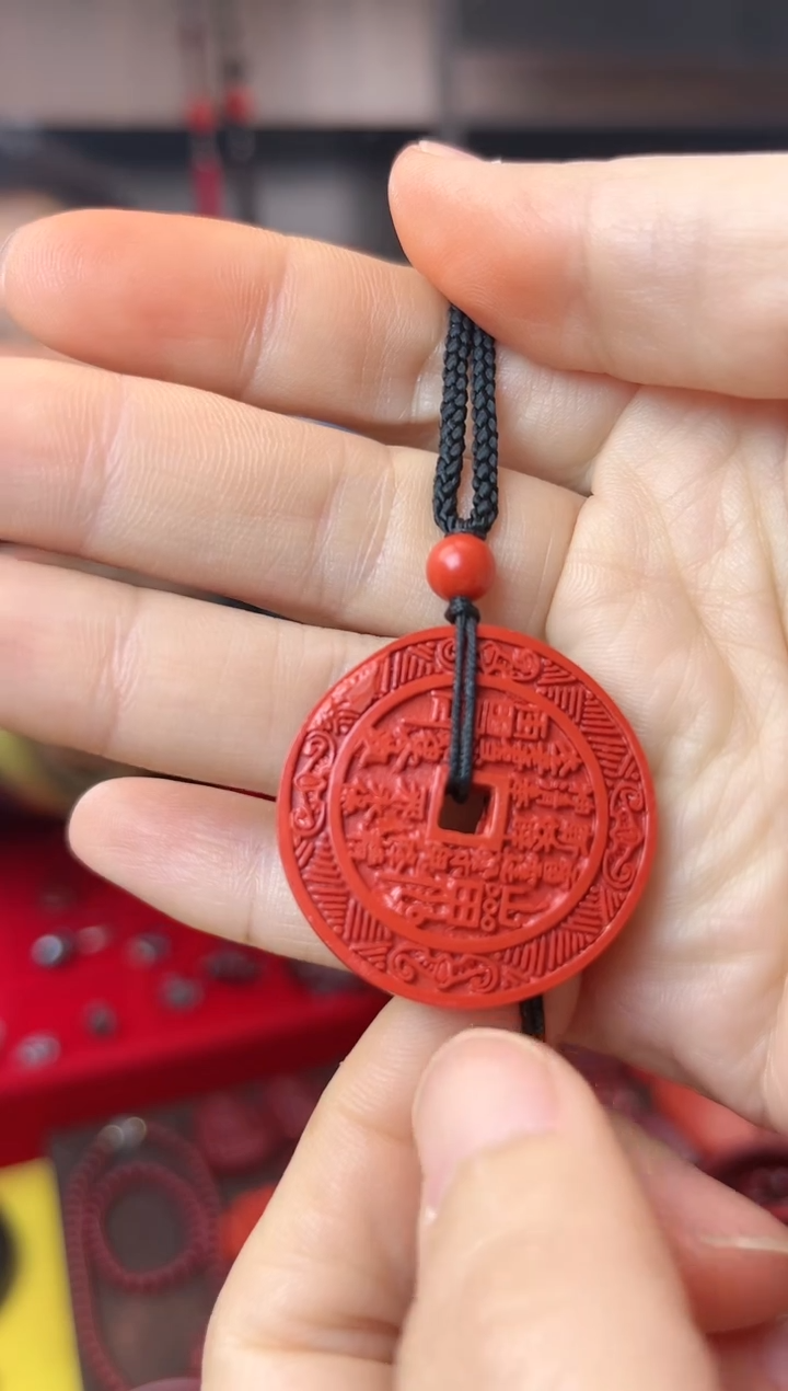 【闪购商品】天然辰砂朱砂紫砂三鬼吊坠