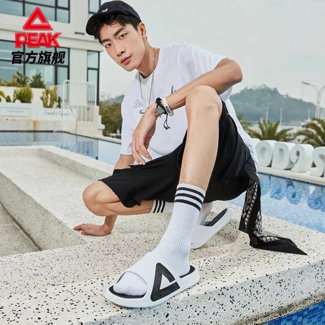 Peak/匹克态极拖鞋夏潮户外休闲防滑软拖鞋情侣沙滩凉鞋ET22327L
