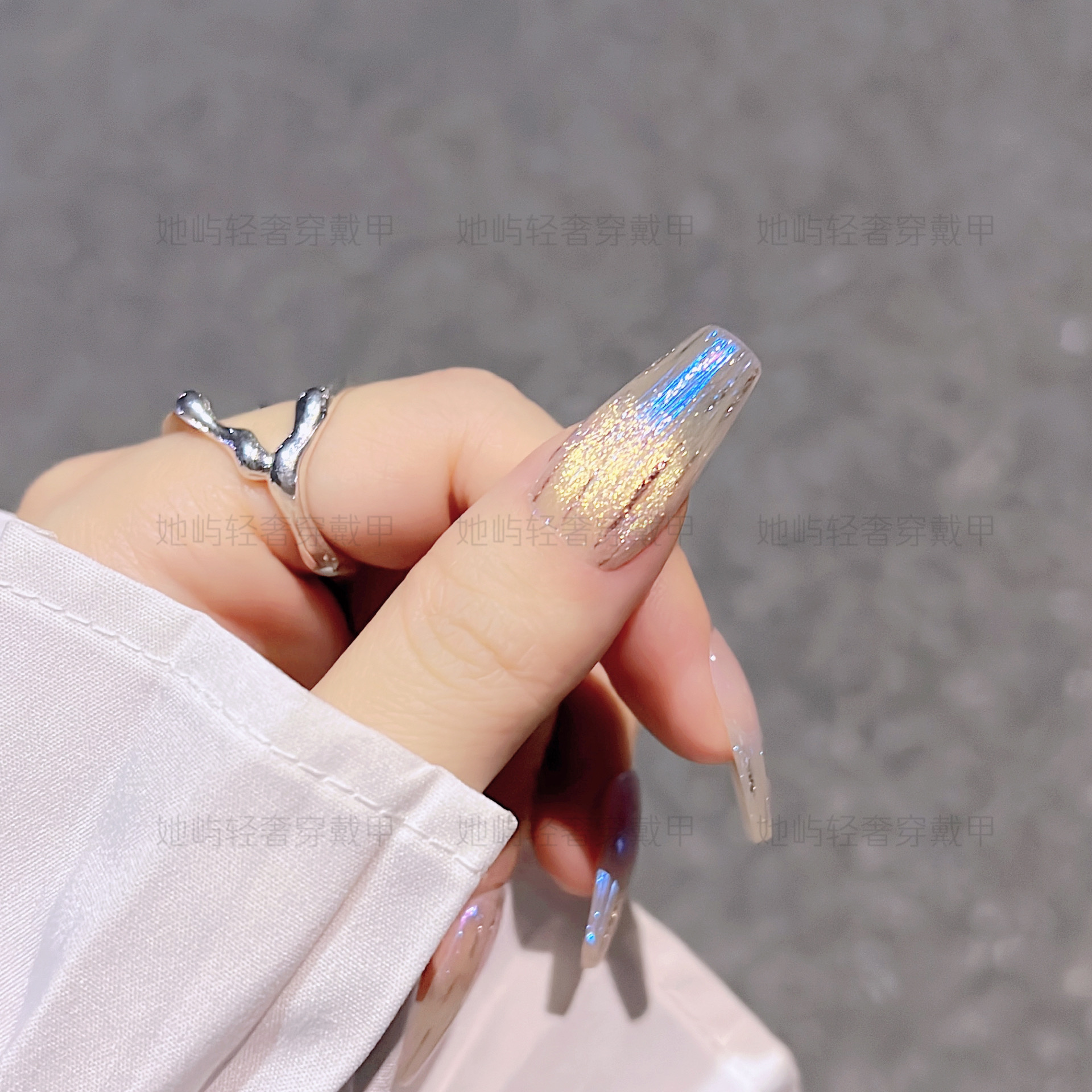 【双子座】纯手工穿戴甲工具包猫眼极光闪闪时尚仙女气质款显白