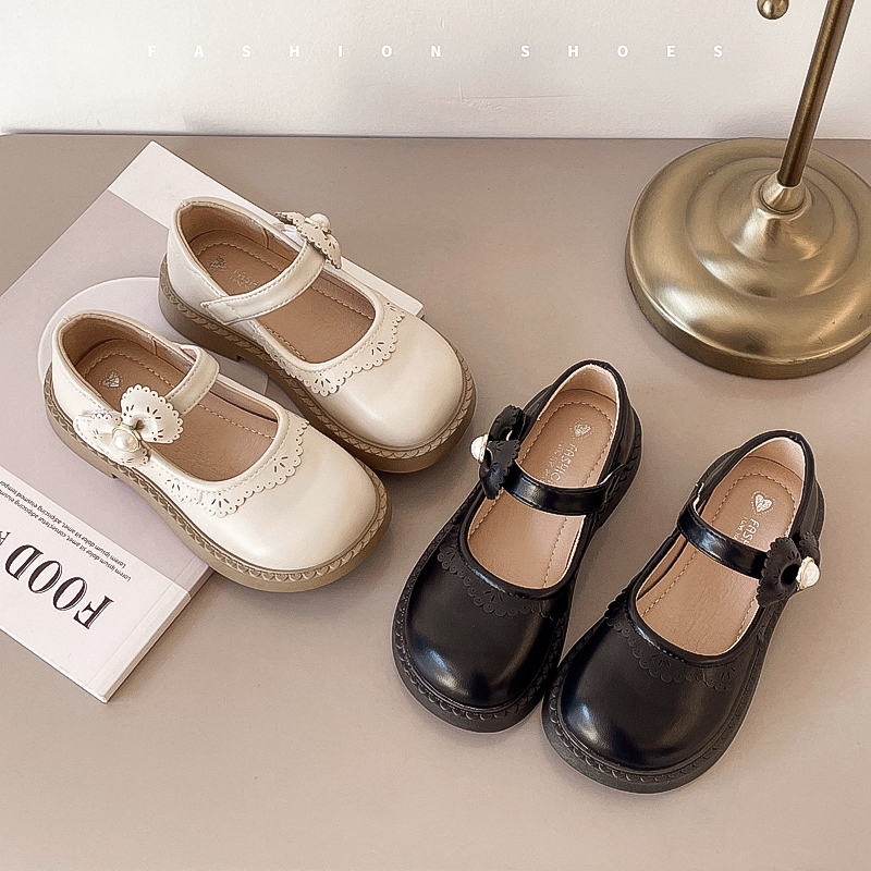 女童鞋子儿童公主鞋2025年新款爆款宝宝秋季英伦黑色软底单鞋潮牌
